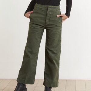 MOTHER Olive Green Cinch Greaser Pants